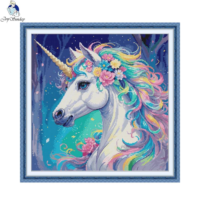 Embroidery Unicorn - Joy Sunday-Juego de punto de cruz