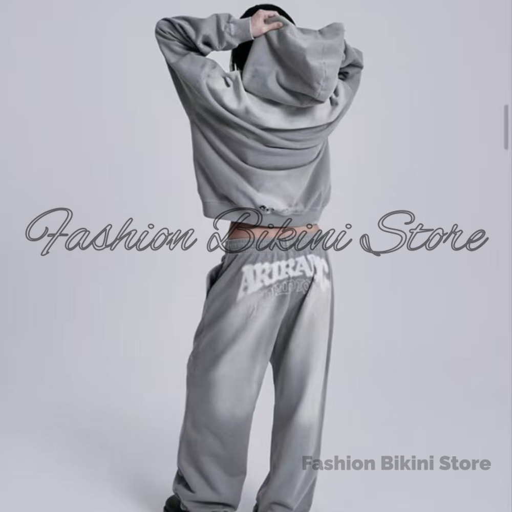 Embroidery Jacket - Nueva sudadera con capucha gris lavada