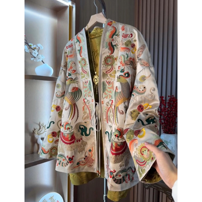 Embroidery Jacket - Nuevo Kimono Estilo Chino, Chaqueta Cardigan