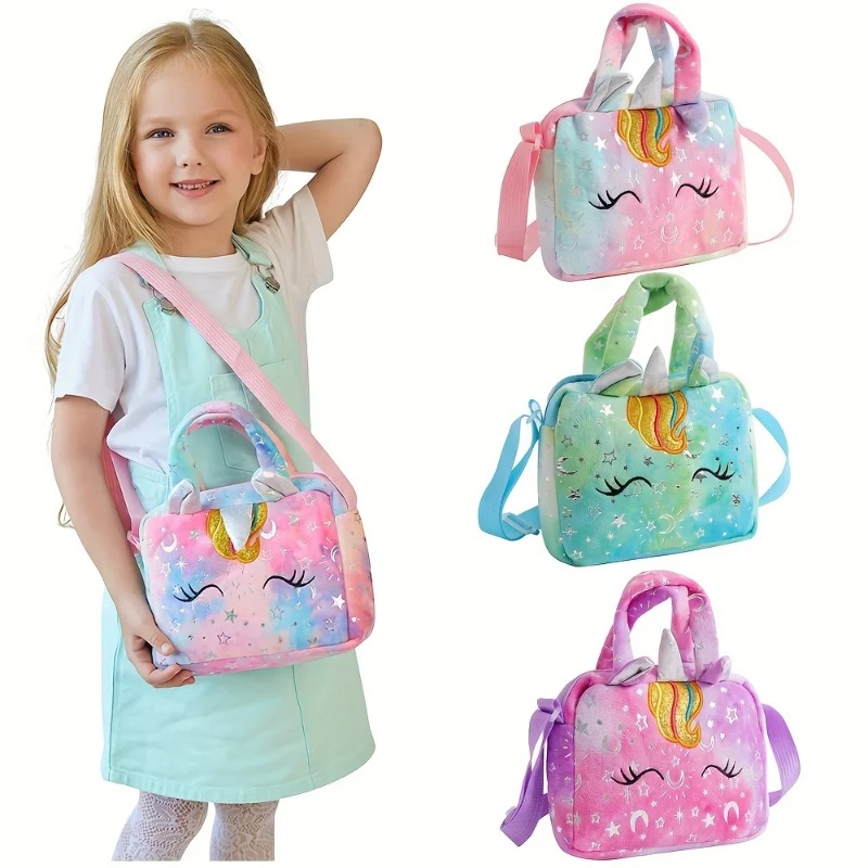Embroidery Unicorn - Dulces bolsos de unicornio para niñas,