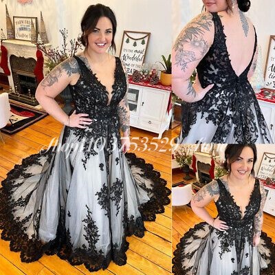 Embroidery Gothic - Vestidos de novia góticos con cuello