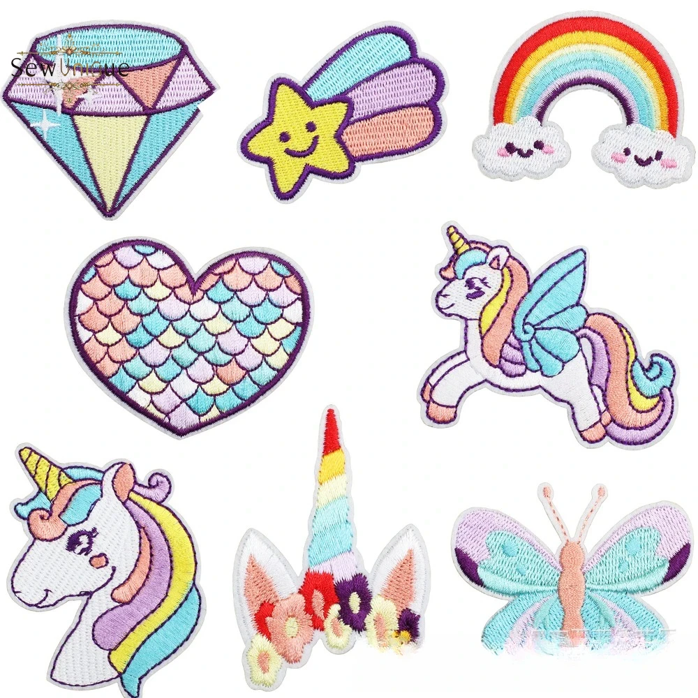 Embroidery Unicorn - Unicornio Corolla bordado pegatina de tela