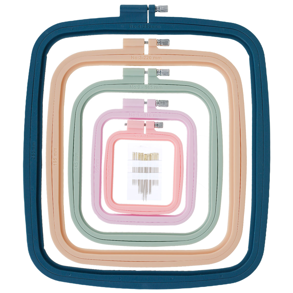 Embroidery Hoop Square - Aros de bordado cuadrados con 16