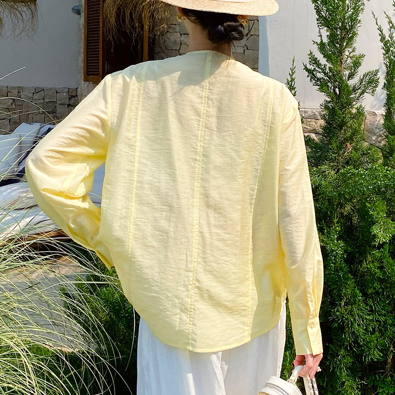 Blusa de Encaje Estilo Francés - Embroidery Yellow reseña y precio