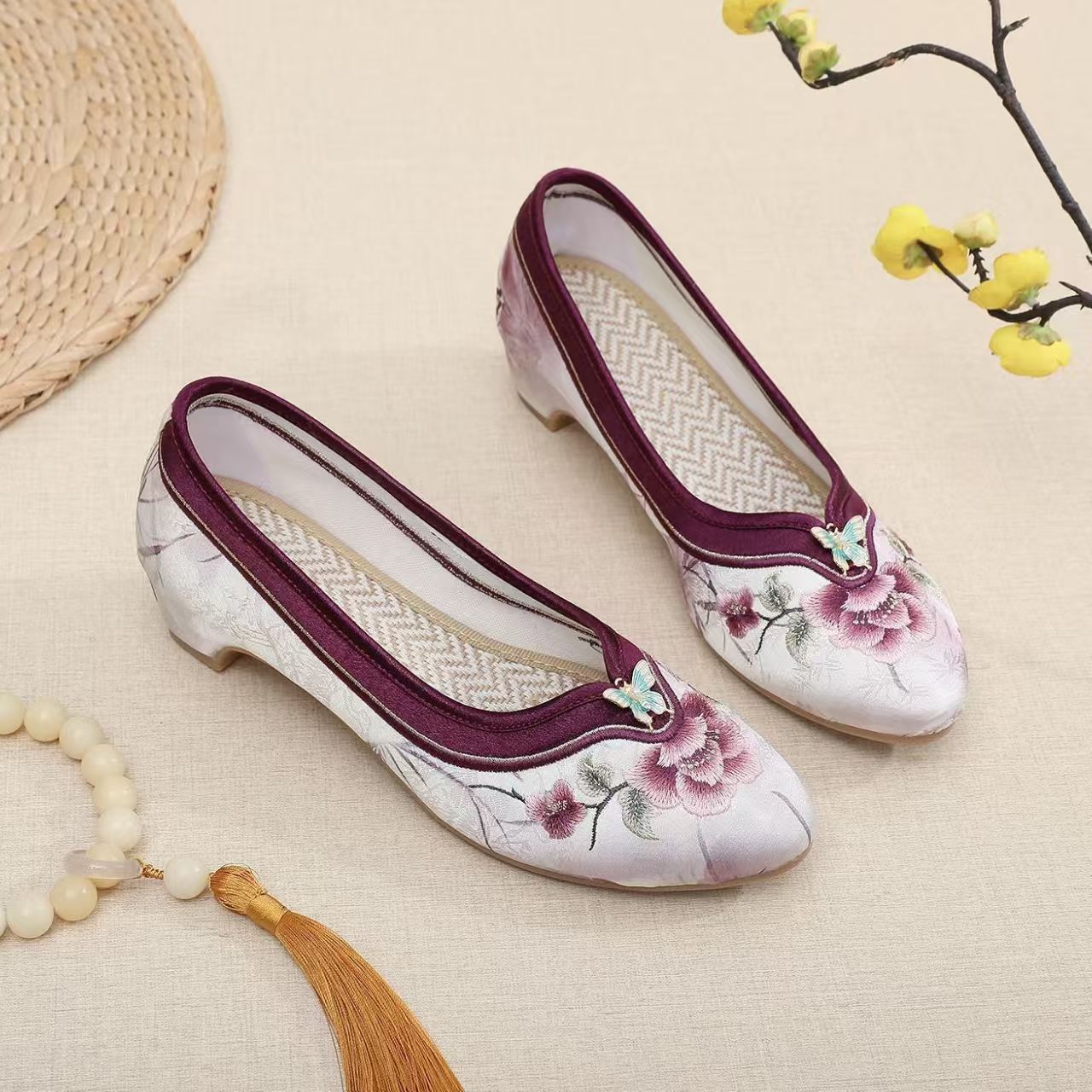 Zapatos Cheongsam bordados de  - Embroidery Fabric reseña y precio