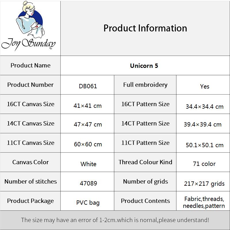 Joy Sunday-Juego de punto de c - Embroidery Unicorn reseña y precio