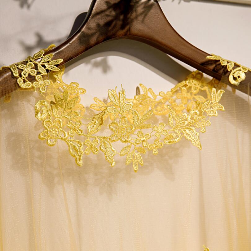Pashmina de malla amarilla con - Embroidery Yellow reseña y precio