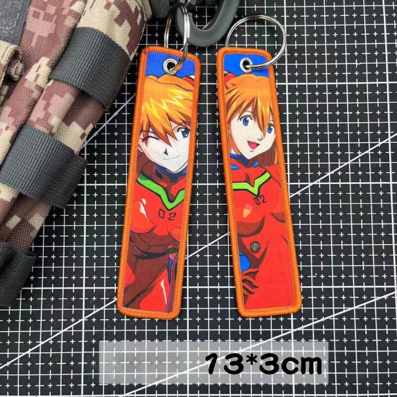 Llavero Evangelion, etiqueta p - Embroidery Zone reseña y precio