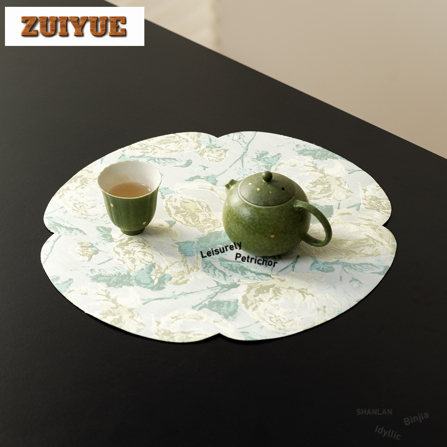 Manteles de mesa de té con bor - Embroidery Yellow reseña y precio