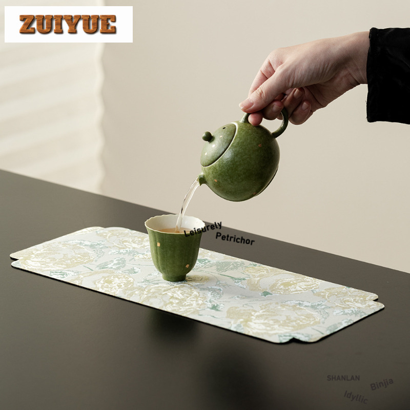 Manteles de mesa de té con bor - Embroidery Yellow reseña y precio