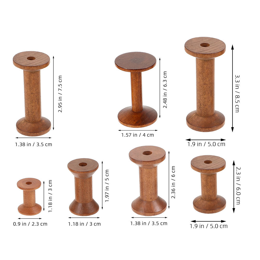 7 Bobinas de Madera Vintage pa - Embroidery Yarn reseña y precio