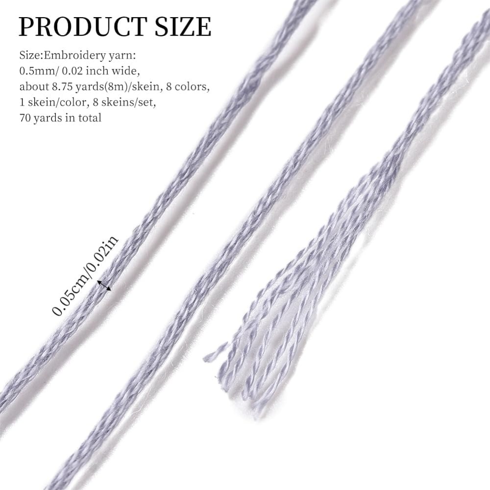 8 ovillos, 70 yardas, pulseras - Embroidery Yarn reseña y precio