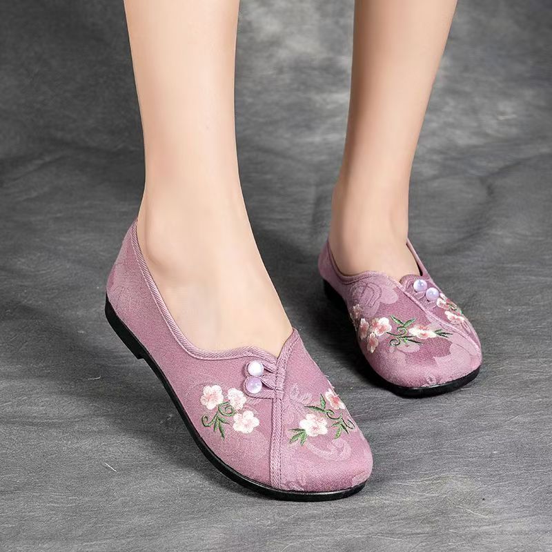 Zapatos planos de estilo chino - Embroidery Fabric reseña y precio