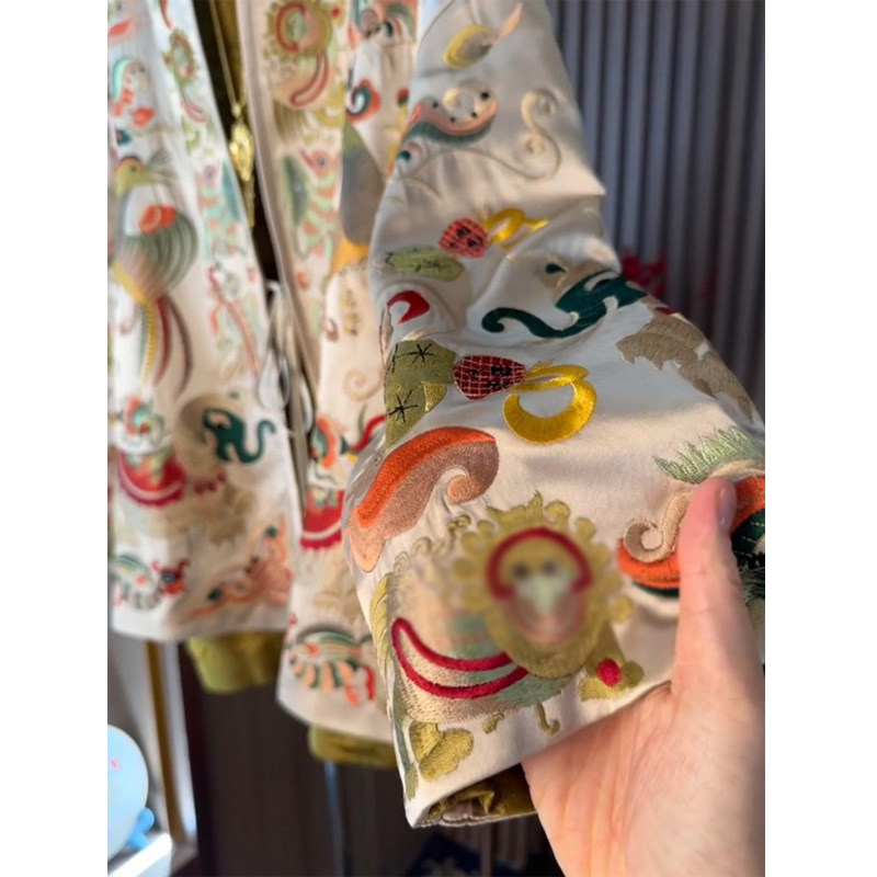 Nuevo Kimono Estilo Chino, Cha - Embroidery Jacket reseña y precio