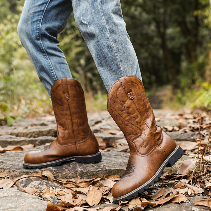 Botas para hombre, botines de  - Embroidery Print reseña y precio