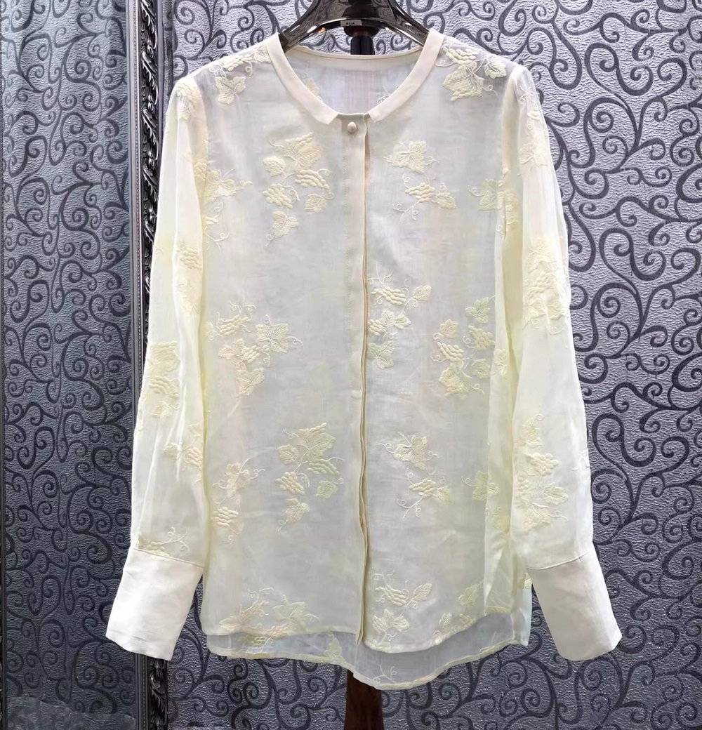 Blusas de Alta Calidad con Est - Embroidery Yellow reseña y precio