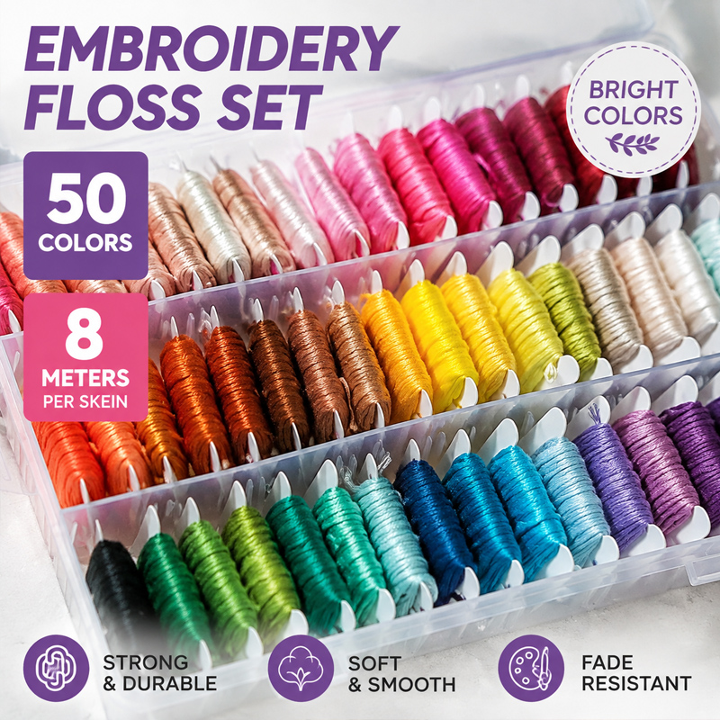 Kit de Hilos de Bordar 100% Al - Embroidery Kit reseña y precio